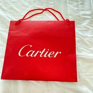 Cartier Red & Gold Collectible Gift Bag | Medium Size